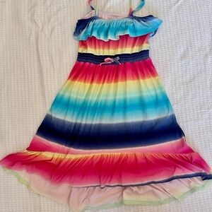 Girls colorful maxi dress size